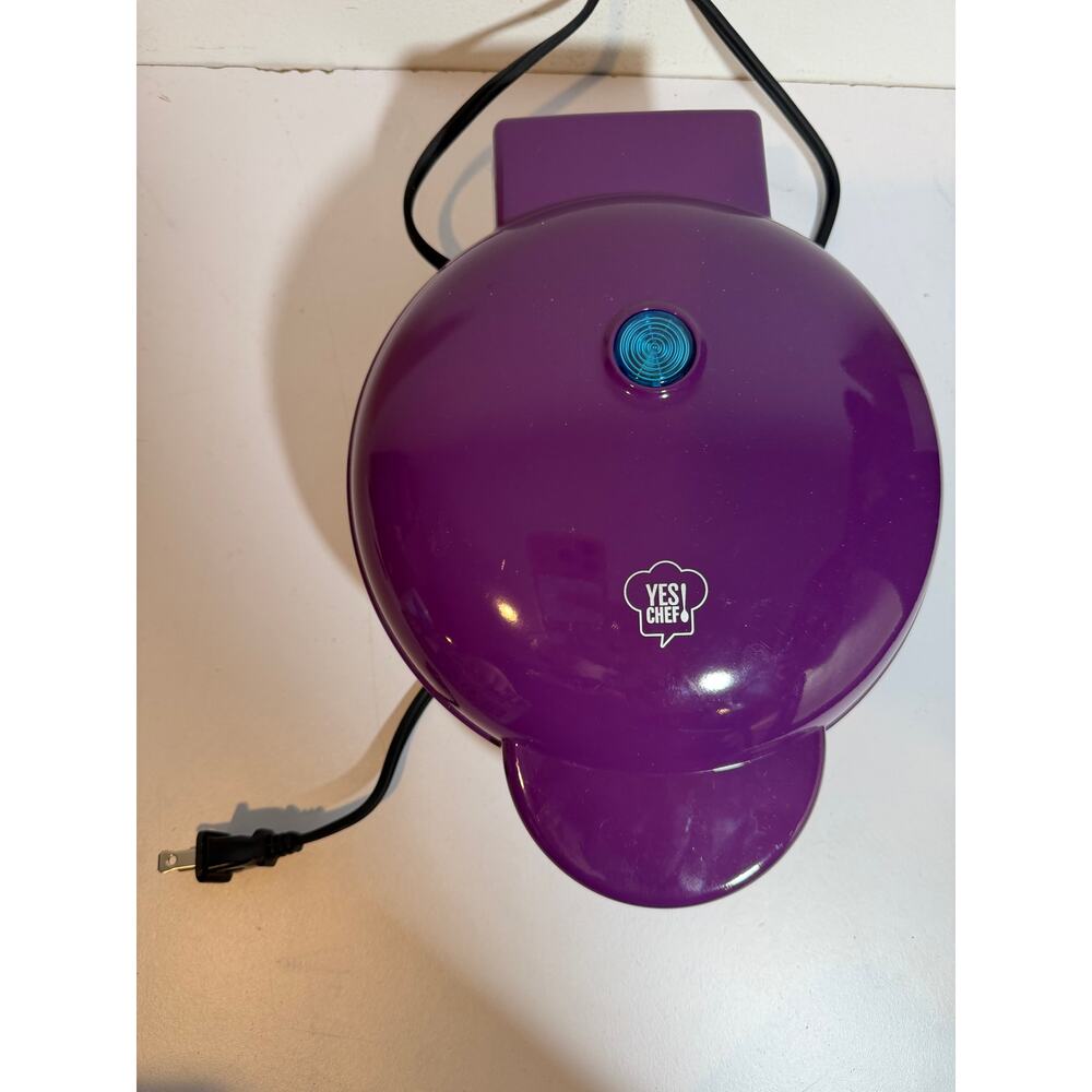 Yes Chef ! Deluxe Waffle maker Purple Non stick 1000 Watts